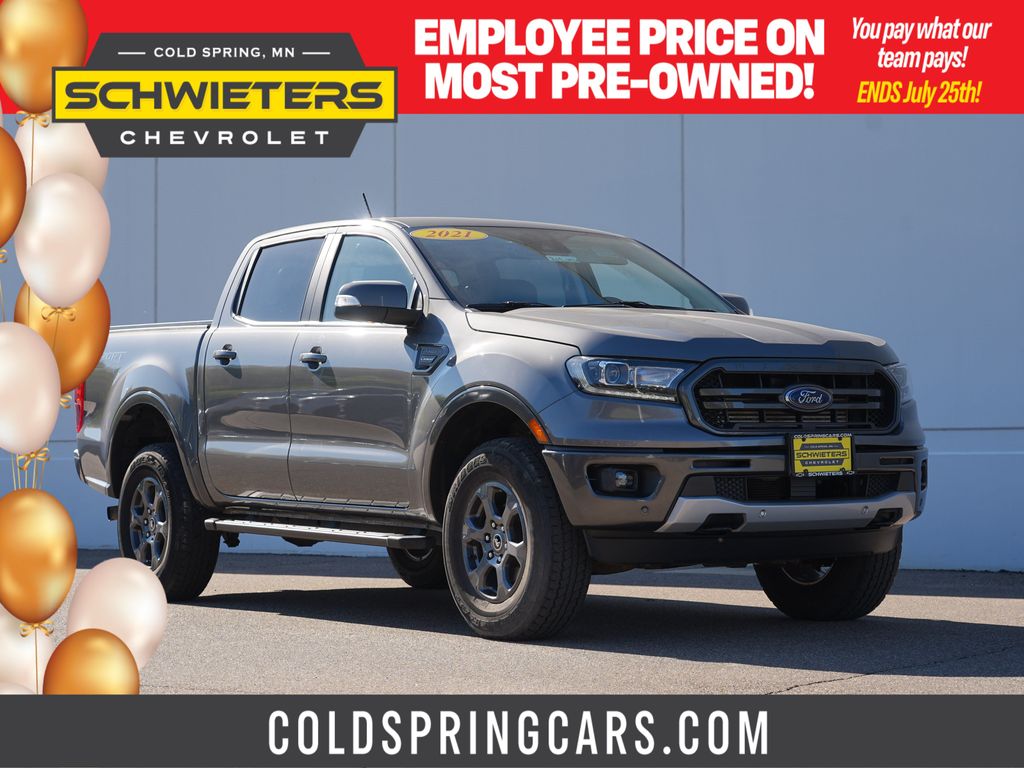 Gray Metallic 2021 Ford Ranger Pickup Truck Four-Wheel Drive Automatic
