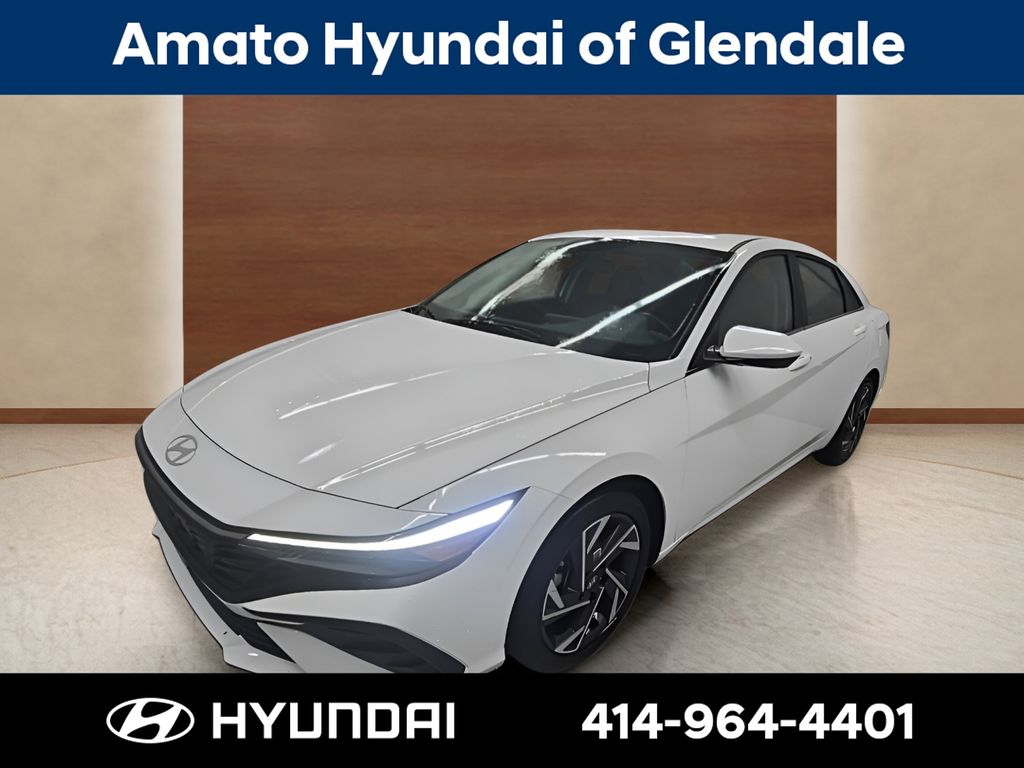 Serenity White 2025 Hyundai Elantra Sedan Front-Wheel Drive Continuously Variable Transmission