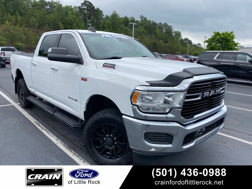Bright White Clearcoat 2019 RAM 2500 Big Horn Crew Cab 4WD Pickup Truck Four-Wheel Drive 8-Speed Automatic