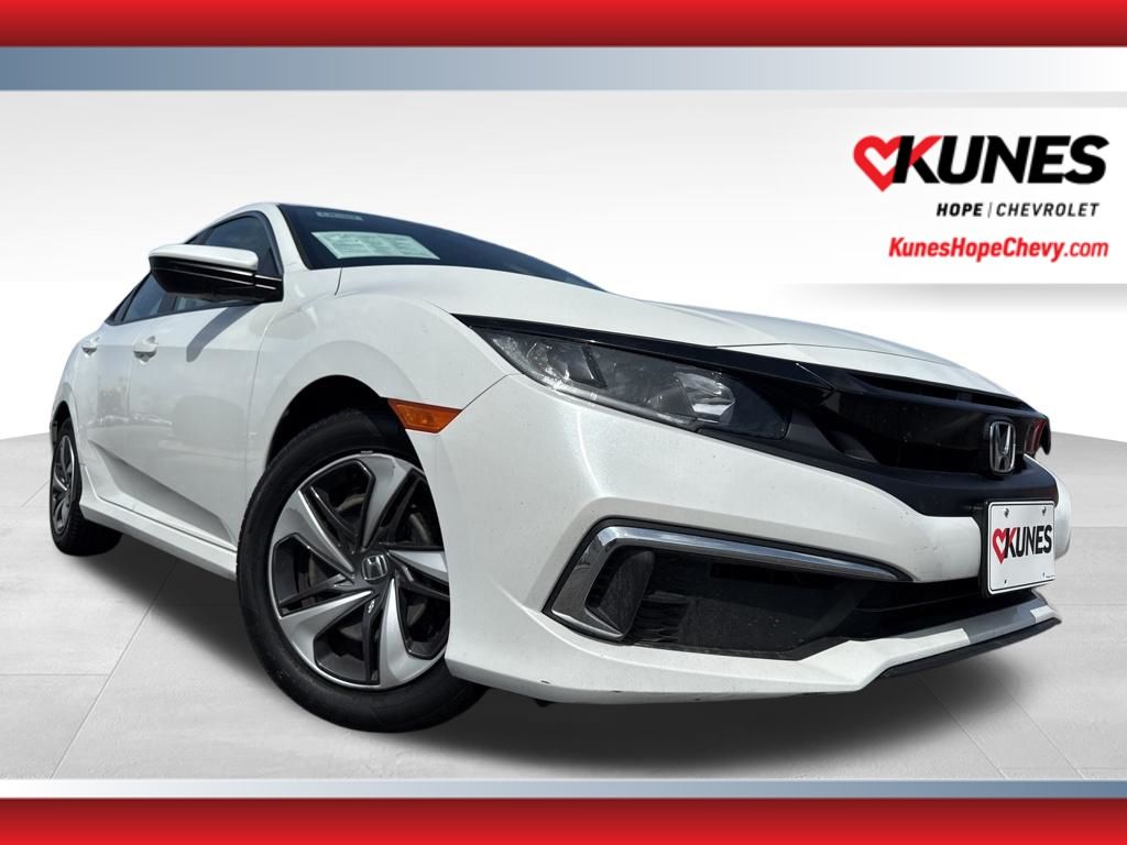 White 2020 Honda Civic LX Sedan FWD Sedan Front-Wheel Drive Continuously Variable Transmission