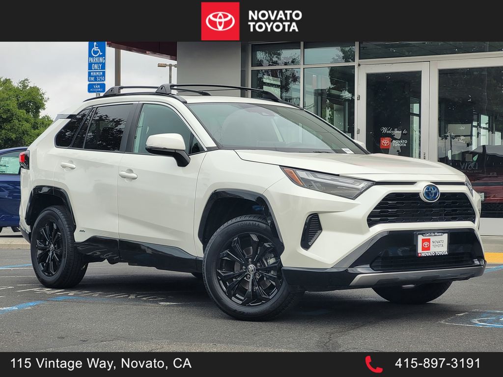 White (Blizzard Pearl) 2022 Toyota RAV4 Hybrid SUV / Crossover All-Wheel Drive Continuously Variable Transmission