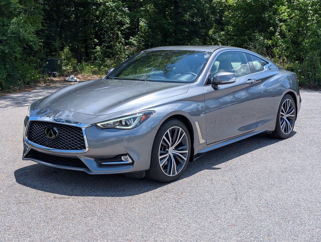Gray (Graphite Shadow) 2019 INFINITI Q60 3.0t Luxe Coupe AWD Coupe All-Wheel Drive 7-Speed Automatic