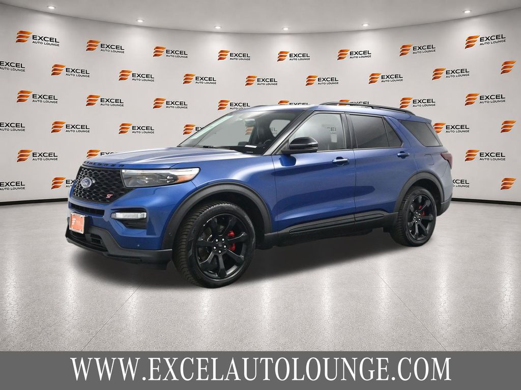 Blue Metallic 2021 Ford Explorer SUV / Crossover All-Wheel Drive Automatic