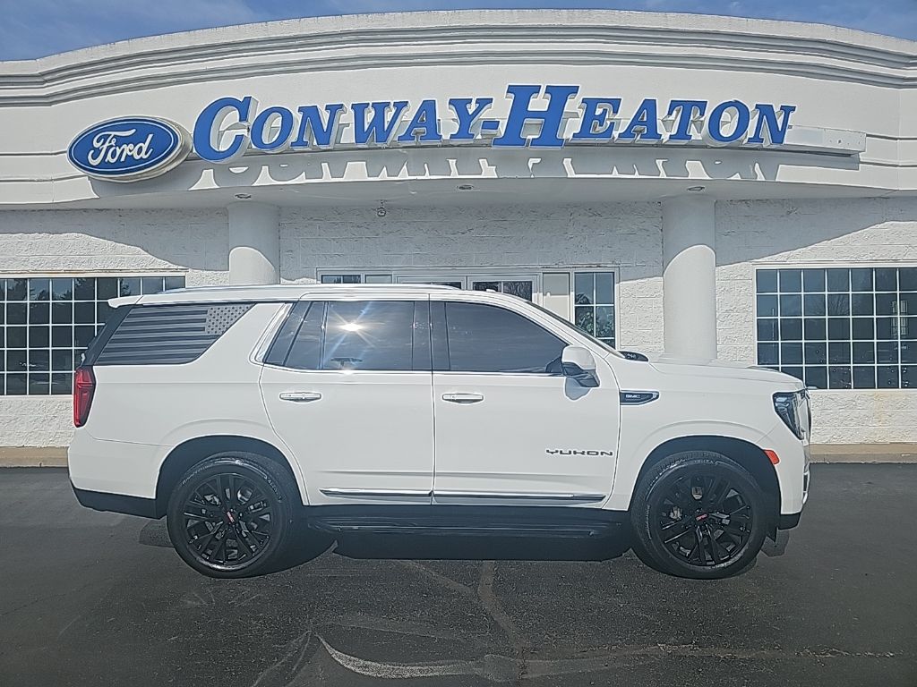 Summit White 2021 GMC Yukon SLT 4WD SUV / Crossover Four-Wheel Drive