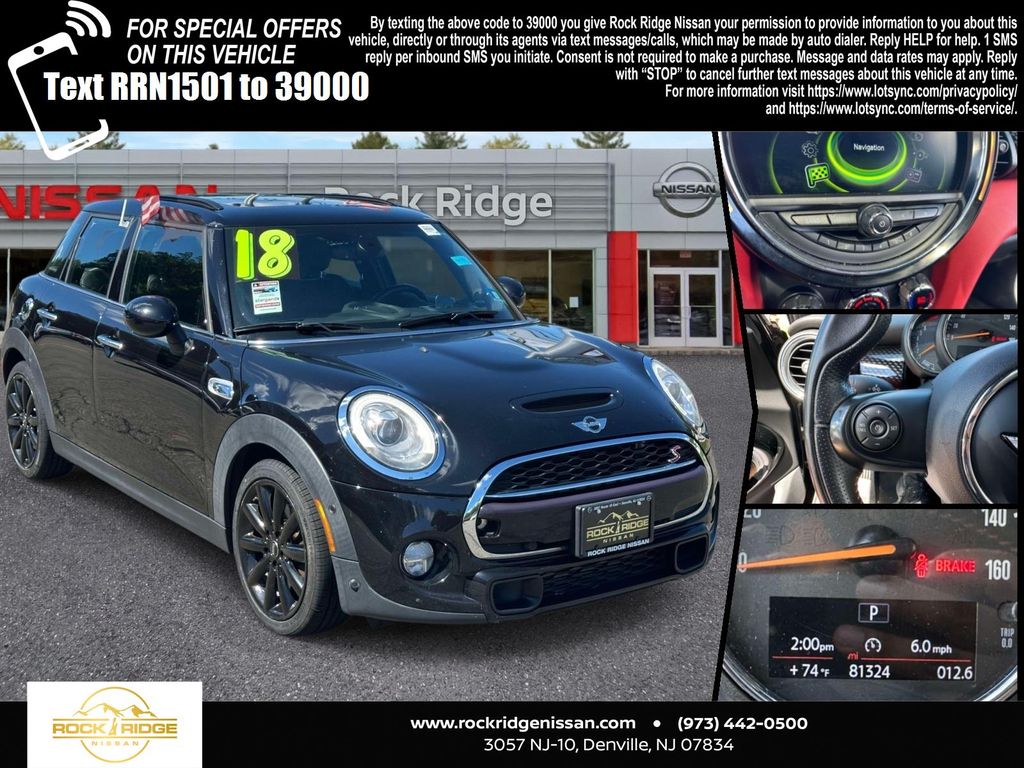 Midnight Black Metallic 2018 MINI Cooper Hatchback Front-Wheel Drive 6-Speed Automatic