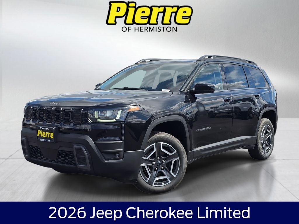 Diamond Black 2026 Jeep Cherokee SUV / Crossover Four-Wheel Drive Continuously Variable Transmission