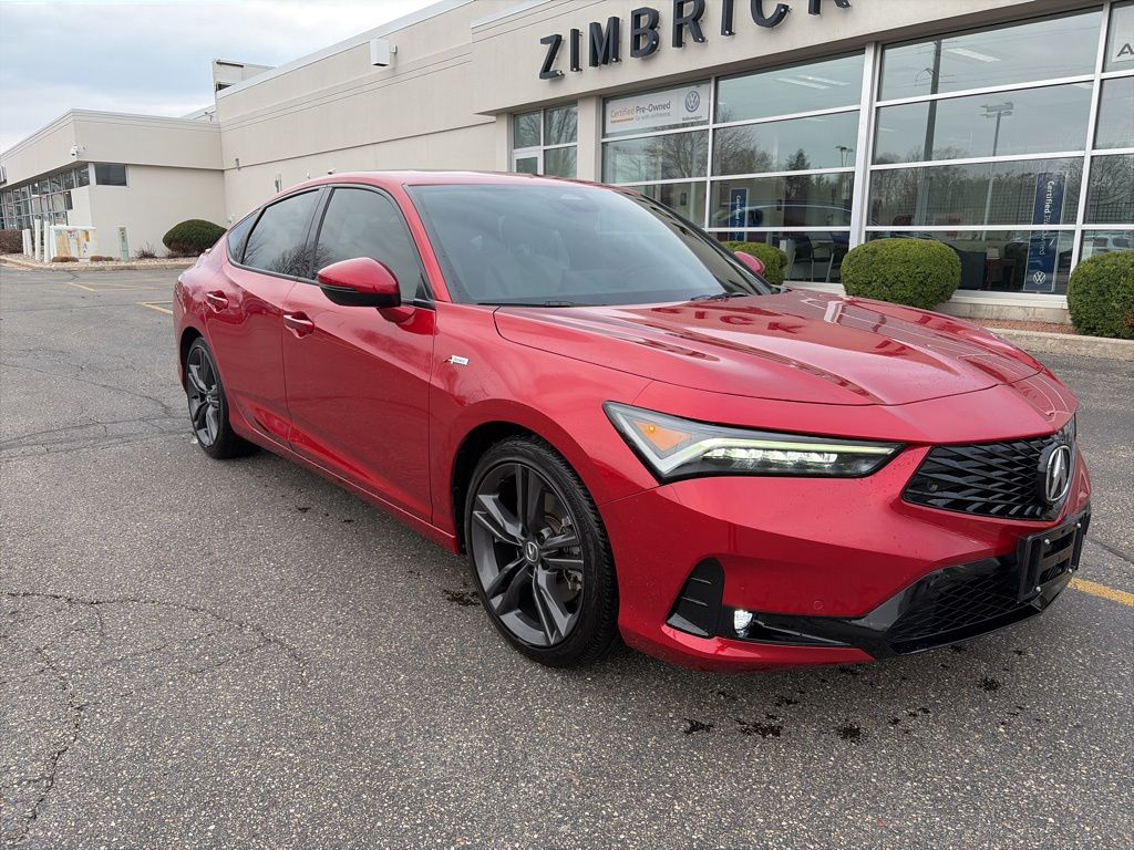Performance Red Pearl 2023 Acura Integra FWD with Technology and A-SPEC Package Sedan Front-Wheel Drive Continuously Variable Transmission
