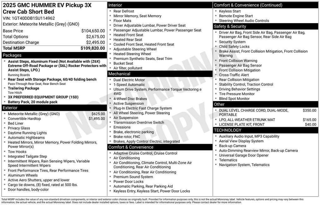 New 2025 GMC Hummer EV Pickup Truck