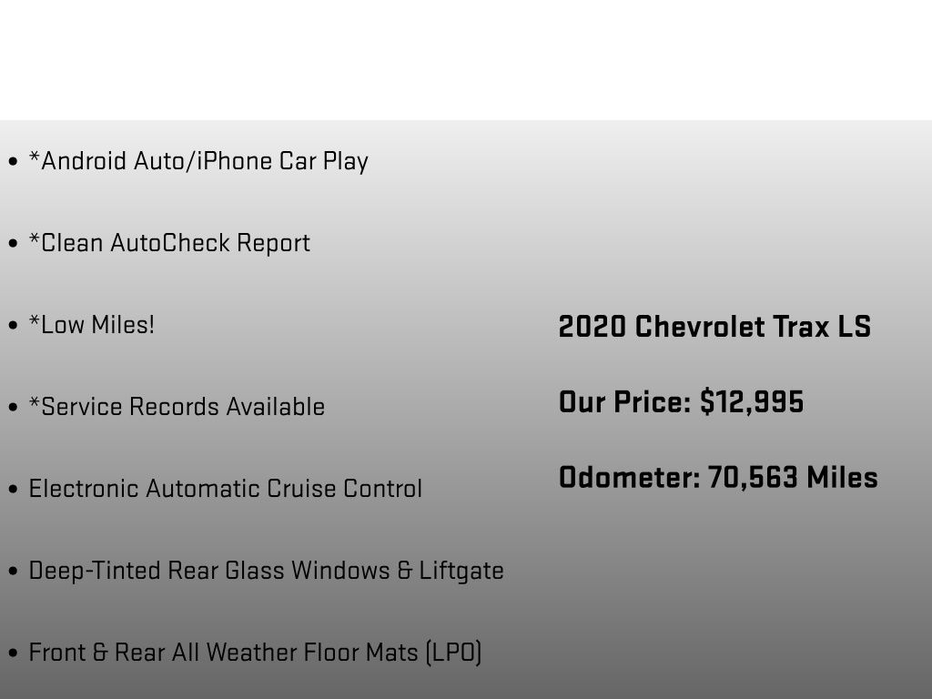 2020 Chevrolet Trax LS Gray at Phil Fitts Ford