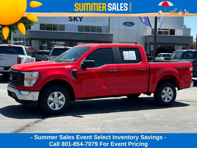 Race Red 2022 Ford F-150 XL SuperCrew 4WD Pickup Truck Four-Wheel Drive Automatic