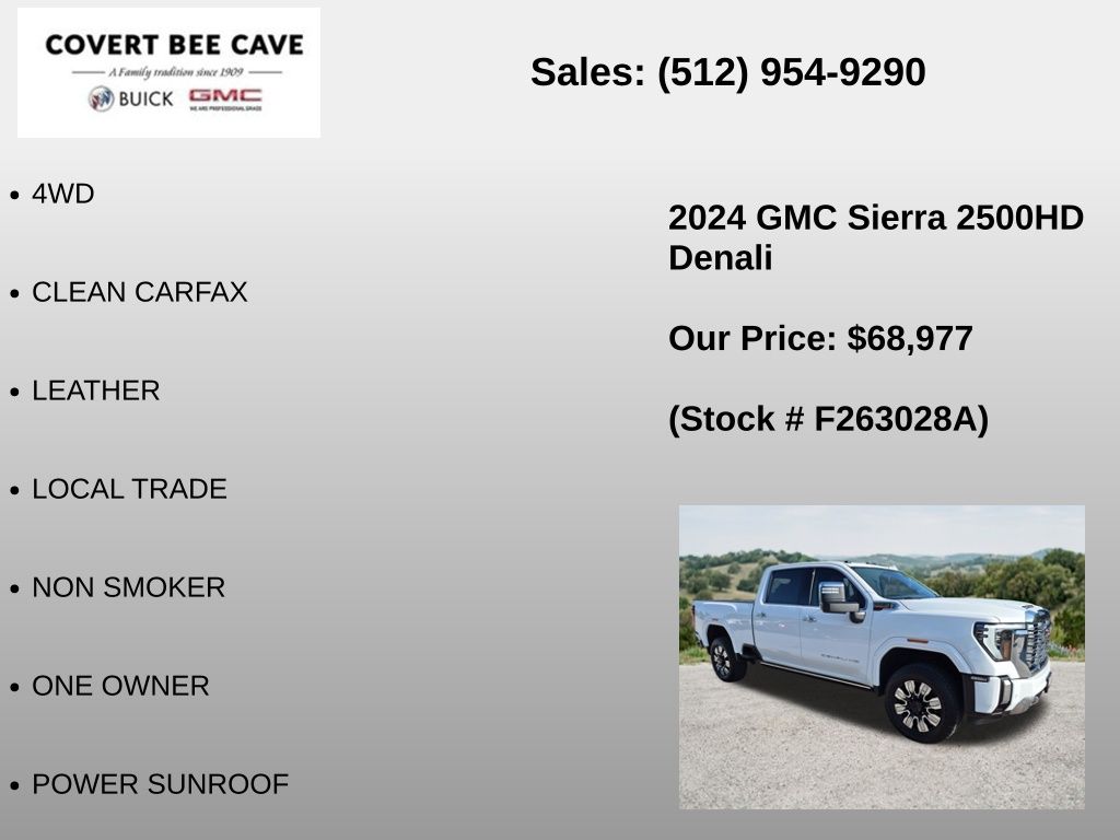 Used Car 2024 Gmc Sierra 2500hd  Denali For Sale Under $70,000 In Austin, Texas