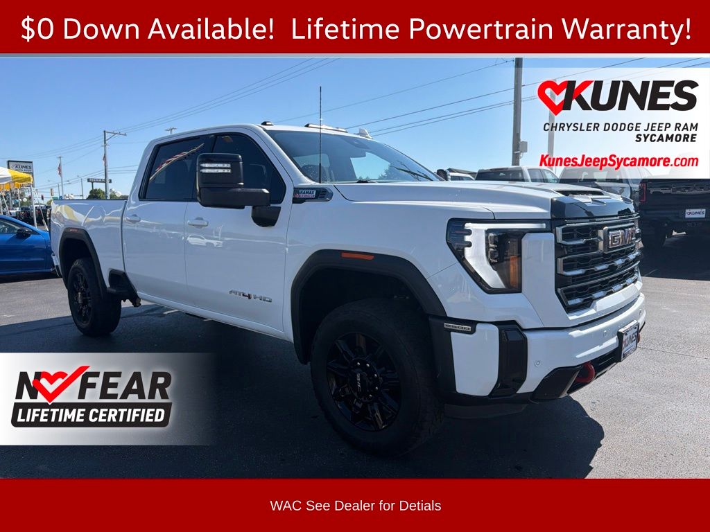 White 2025 GMC Sierra 2500HD Pickup Truck Four-Wheel Drive Automatic