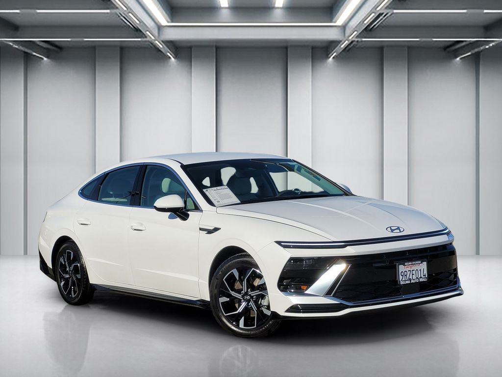 Serenity White 2024 Hyundai Sonata SEL FWD Sedan Front-Wheel Drive 8-Speed Automatic