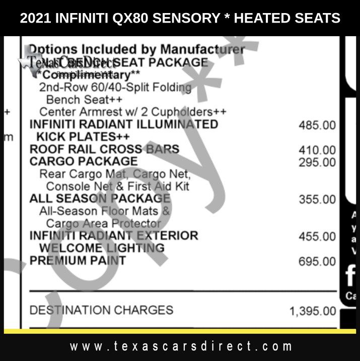 2021 INFINITI QX80 Sensory 11