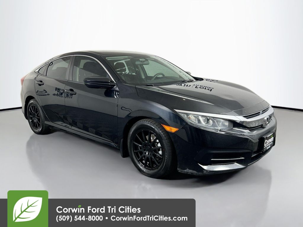 Crystal Black Pearl 2016 Honda Civic Sedan Front-Wheel Drive Continuously Variable Transmission
