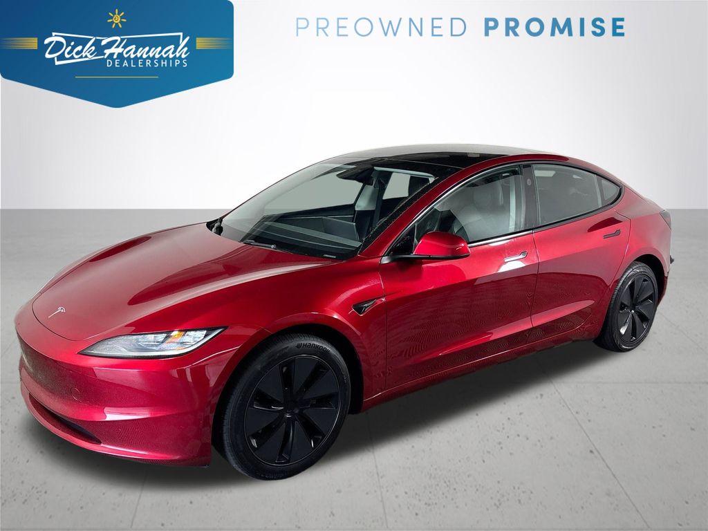 Red 2024 Tesla Model 3 RWD Sedan Rear-Wheel Drive 1-Speed Automatic