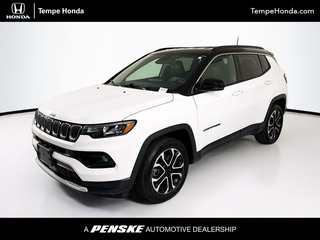 Bright White Clearcoat 2023 Jeep Compass SUV / Crossover Four-Wheel Drive 8-Speed Automatic