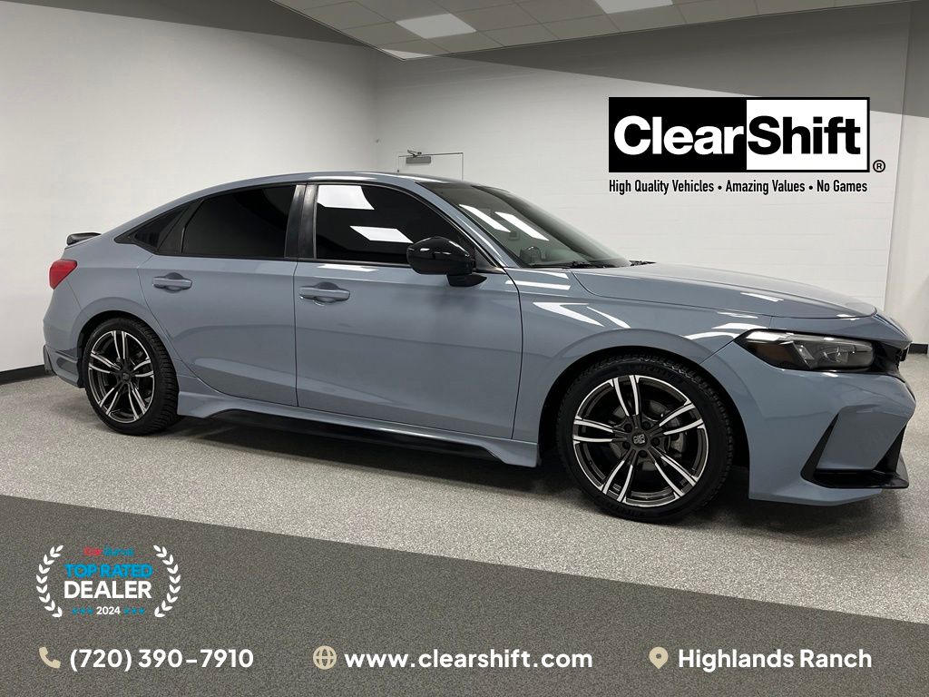 Sonic Gray Pearl 2022 Honda Civic Sedan Front-Wheel Drive Continuously Variable Transmission