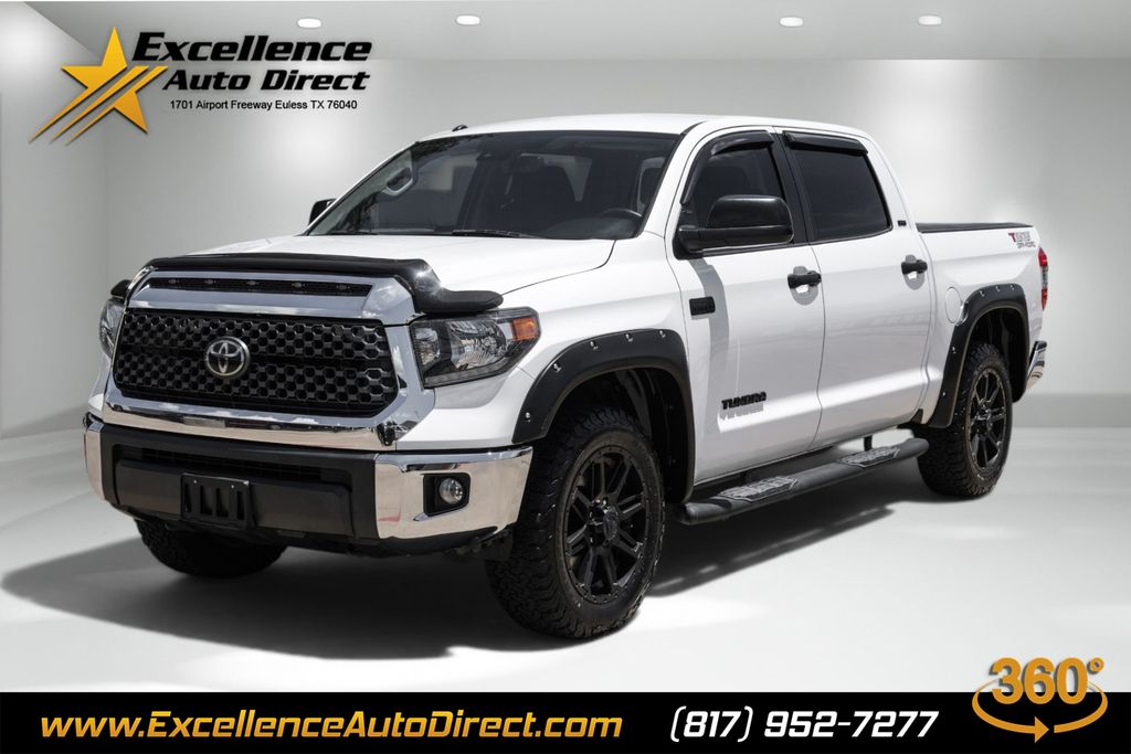 Super White 2018 Toyota Tundra Pickup Truck Four-Wheel Drive 6-Speed Automatic Overdrive
