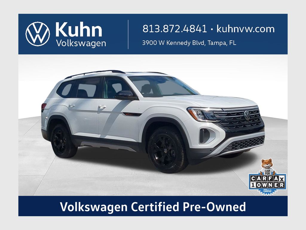 Pure White 2025 Volkswagen Atlas SUV / Crossover All-Wheel Drive 8-Speed Automatic