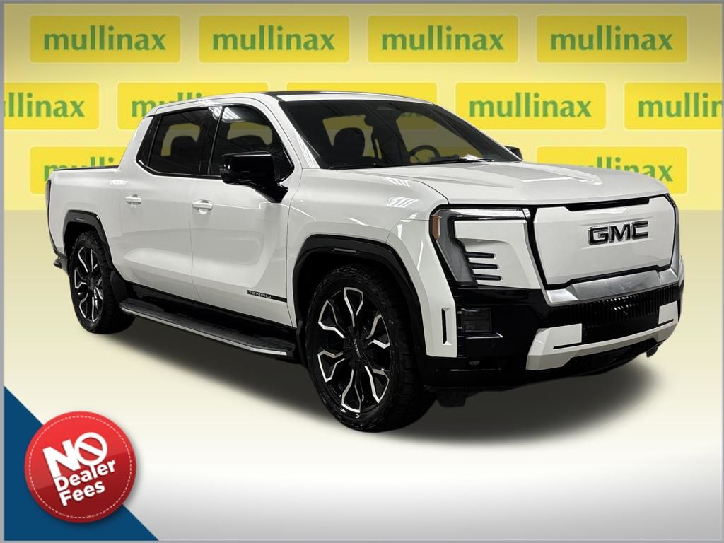 Summit White 2025 GMC Sierra EV Denali Crew Cab (Max Range) e4WD Pickup Truck All-Wheel Drive 1-Speed Automatic