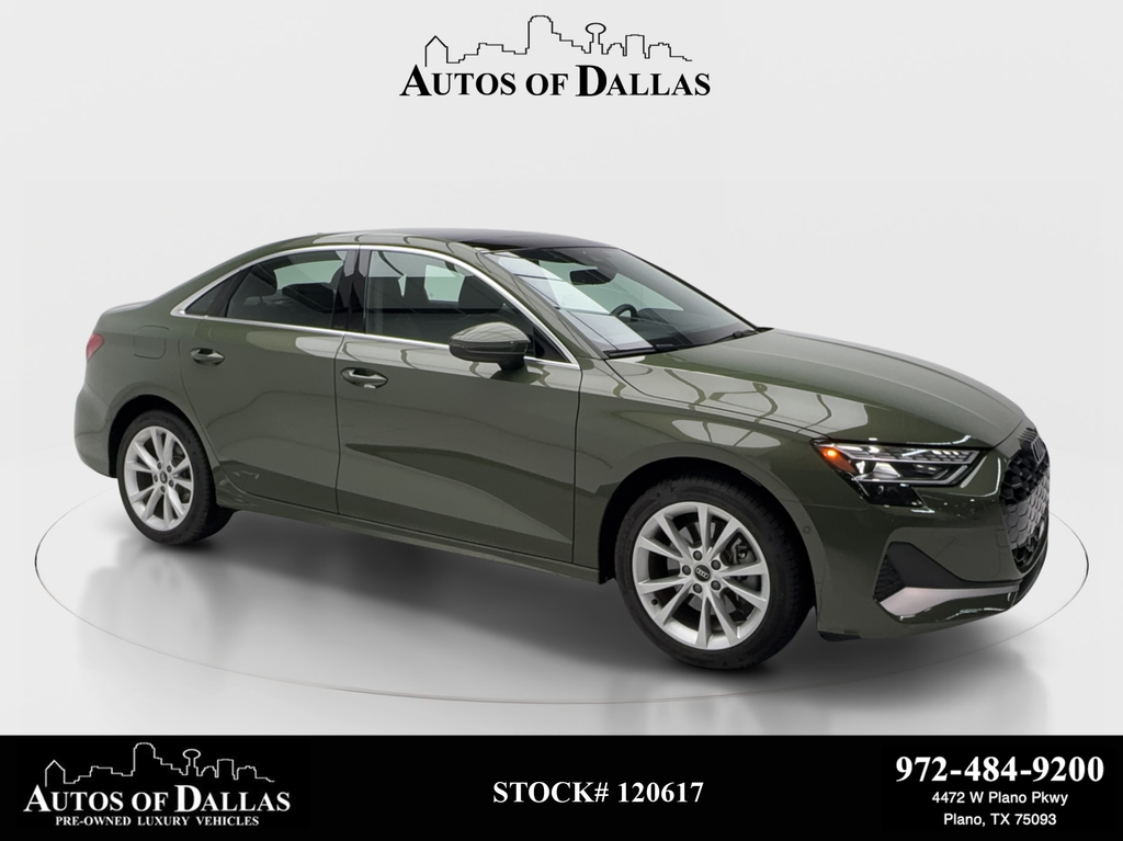 Green Metallic 2025 Audi A3 Sedan All-Wheel Drive 7-Speed Automatic