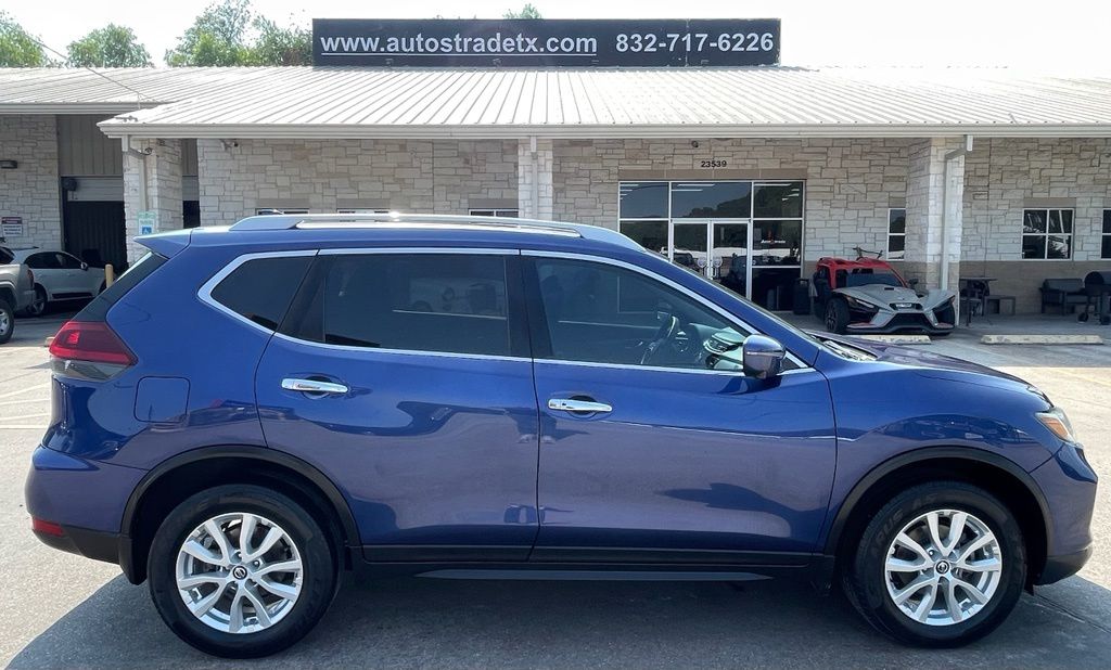2018 Nissan Rogue SV Blue at Texan Dodge Chrysler Jeep Ram