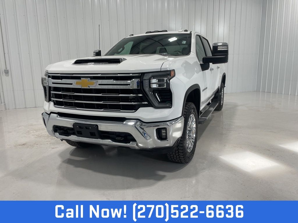 Summit White 2024 Chevrolet Silverado 2500HD LTZ Crew Cab 4WD Pickup Truck Four-Wheel Drive Automatic