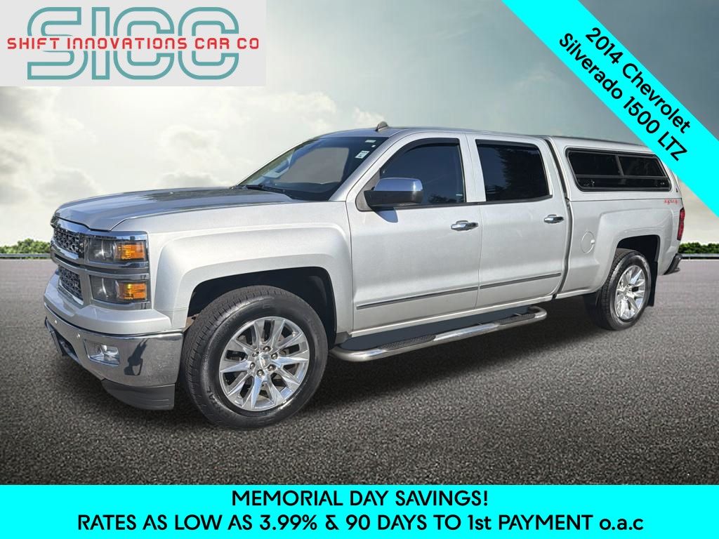 Silver Ice Metallic 2014 Chevrolet Silverado 1500 Pickup Truck Four-Wheel Drive 6-Speed Automatic Overdrive