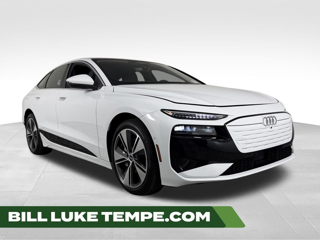 Glacier White 2025 Audi A6 e-tron Sportback Sedan Rear-Wheel Drive Automatic