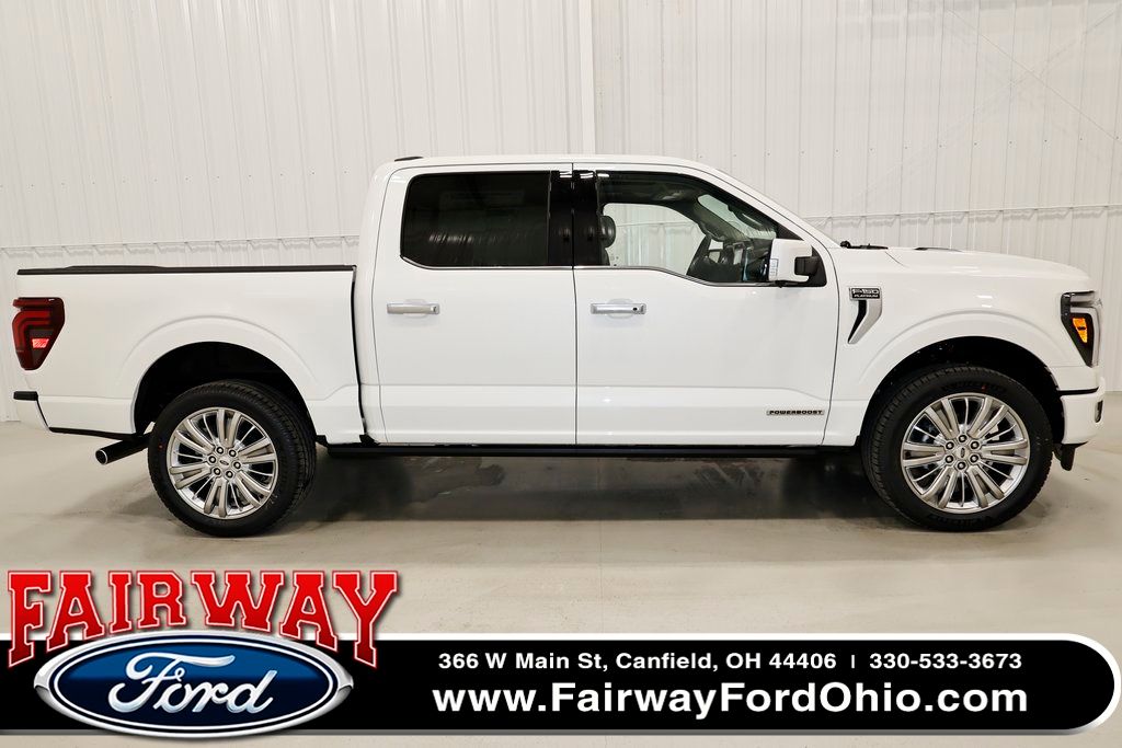 Star White Metallic Tri-Coat 2025 Ford F-150 Platinum SuperCrew 4WD Pickup Truck Four-Wheel Drive Automatic