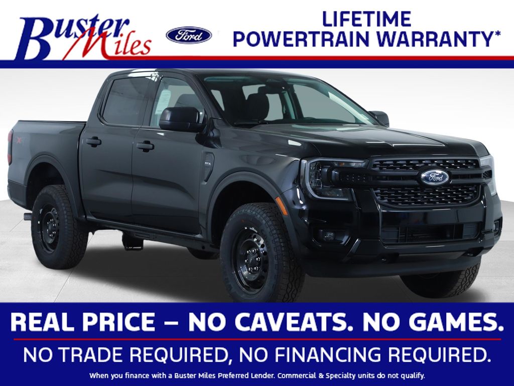 Shadow Black 2026 Ford Ranger XL SuperCrew 4WD Pickup Truck Four-Wheel Drive Automatic