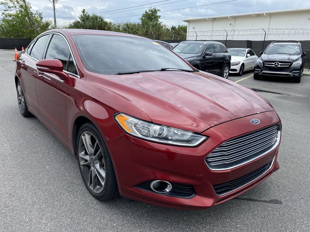 Ruby Red Metallic 2013 Ford Fusion Titanium Sedan Front-Wheel Drive 6-Speed Automatic