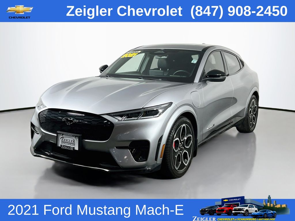 Silver Metallic 2021 Ford Mustang Mach-E SUV / Crossover All-Wheel Drive Automatic