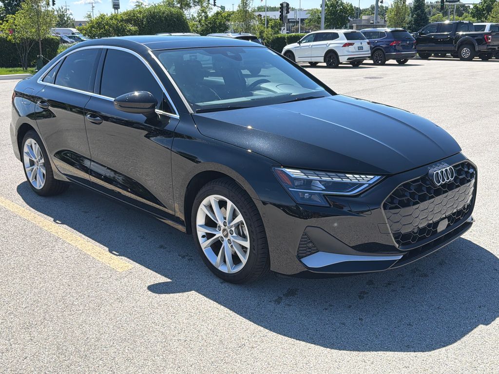 Black Metallic 2025 Audi A3 Sedan All-Wheel Drive 7-Speed Automatic