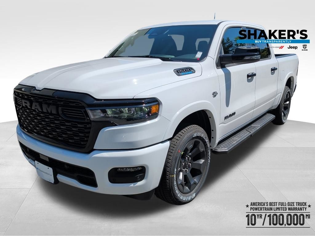 Bright White Clearcoat 2026 RAM 1500 Pickup Truck Four-Wheel Drive 8-Speed Automatic
