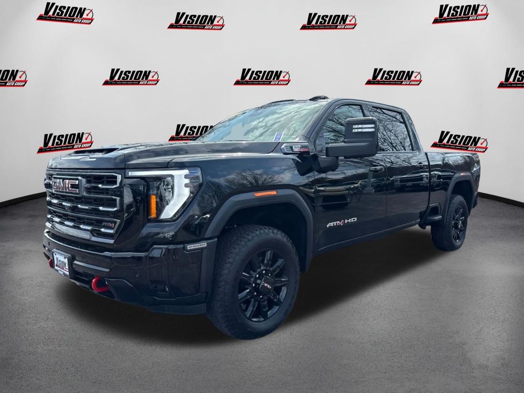 Onyx Black 2025 GMC Sierra 2500HD AT4 Crew Cab 4WD Pickup Truck Four-Wheel Drive Automatic