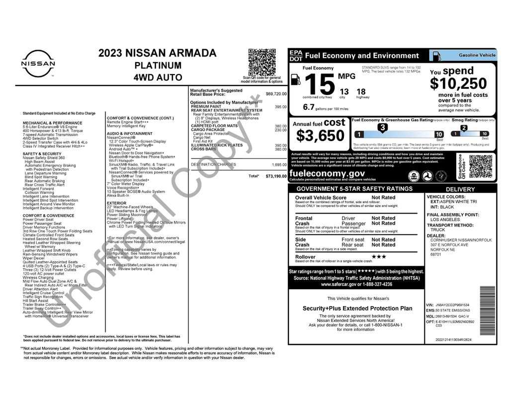 Used 2023 Nissan Armada SUV