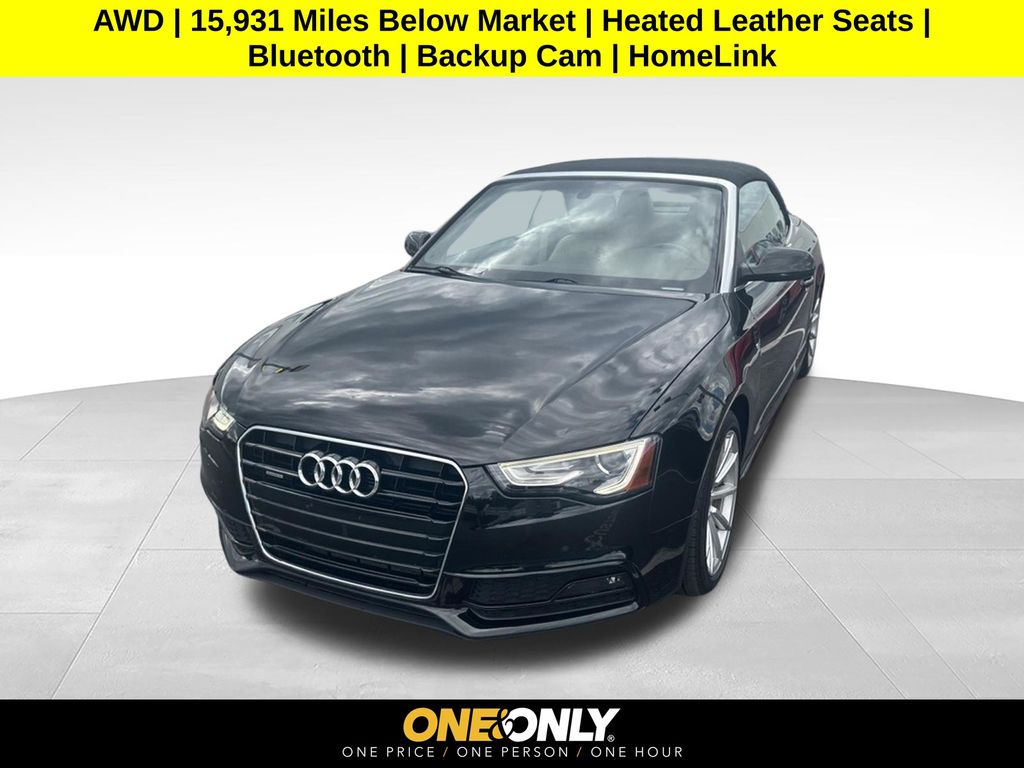 Brilliant Black/Black Roof 2016 Audi A5 2.0T quattro Premium Cabriolet AWD Convertible All-Wheel Drive 8-Speed Automatic