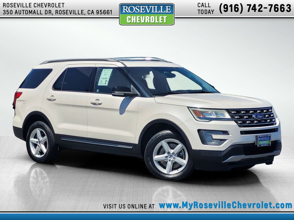 White Platinum Clearcoat Metallic 2017 Ford Explorer XLT AWD SUV / Crossover All-Wheel Drive 6-Speed Automatic