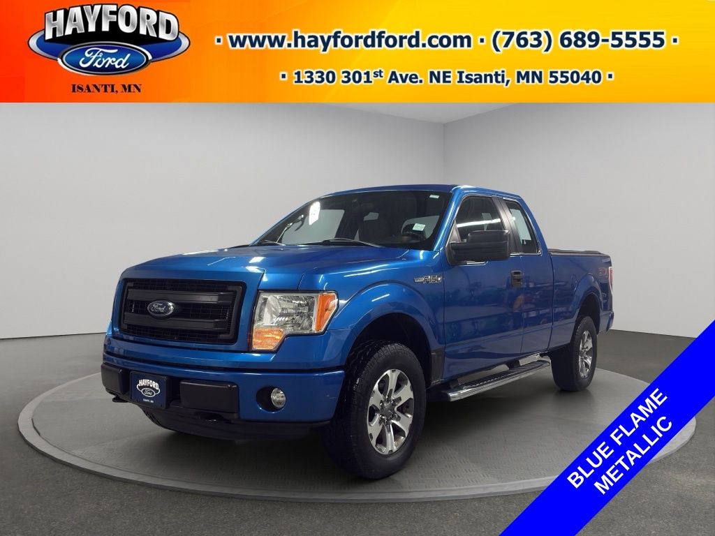 Blue Flame Metallic 2014 Ford F-150 Pickup Truck Four-Wheel Drive 6-Speed Automatic