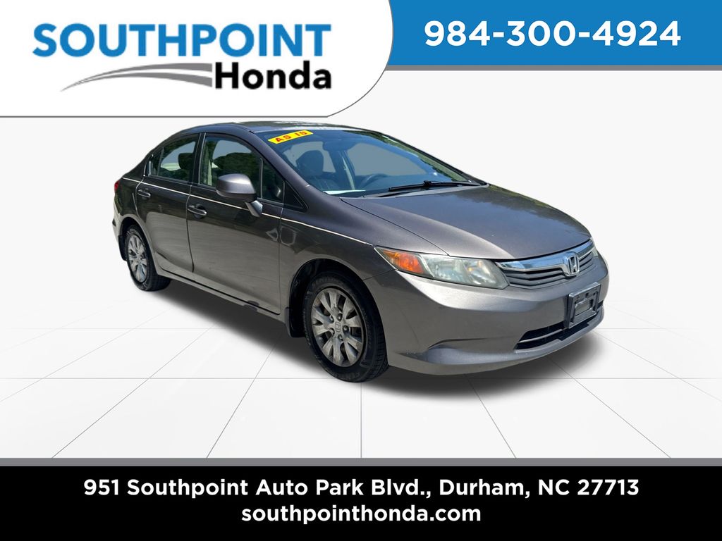 Polished Metal Metallic 2012 Honda Civic Sedan Front-Wheel Drive 5-Speed Automatic
