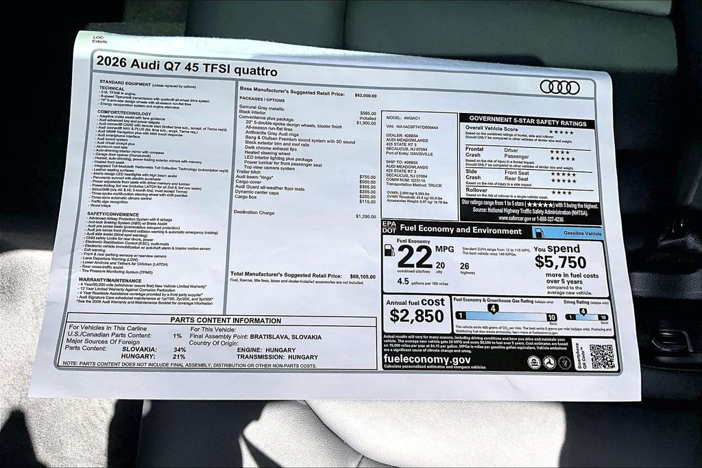 New 2026 Gray Audi 45 Premium image 14