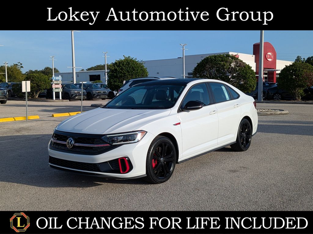 Pure White w/Black Roof 2022 Volkswagen Jetta GLI Sedan Front-Wheel Drive 7-Speed Dual Clutch