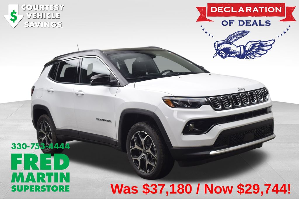 Bright White Clearcoat 2026 Jeep Compass Limited 4WD SUV / Crossover Four-Wheel Drive 8-Speed Automatic