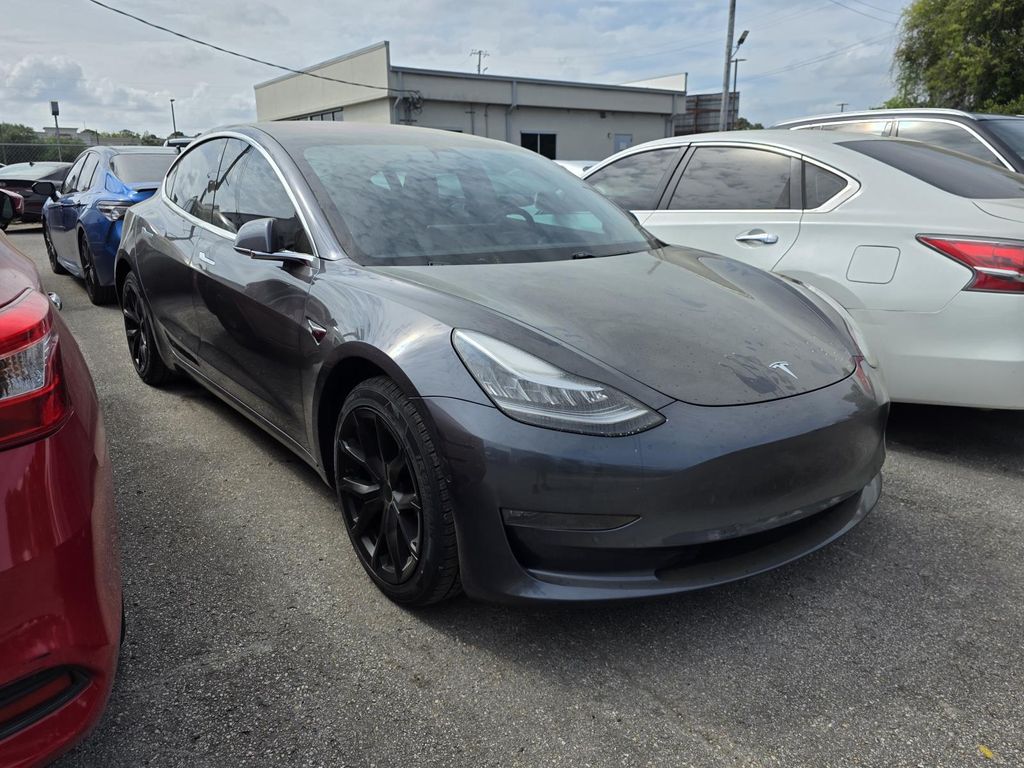 Gray 2018 Tesla Model 3 Long Range RWD Sedan Rear-Wheel Drive 1-Speed Automatic