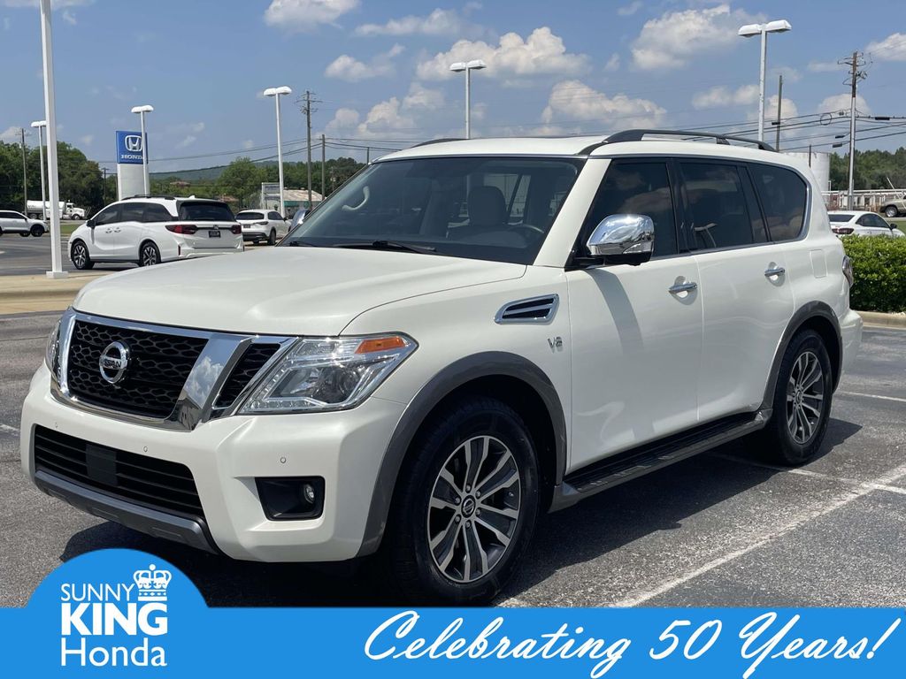 Pearl White 2020 Nissan Armada SL 4WD SUV / Crossover Four-Wheel Drive 7-Speed Automatic