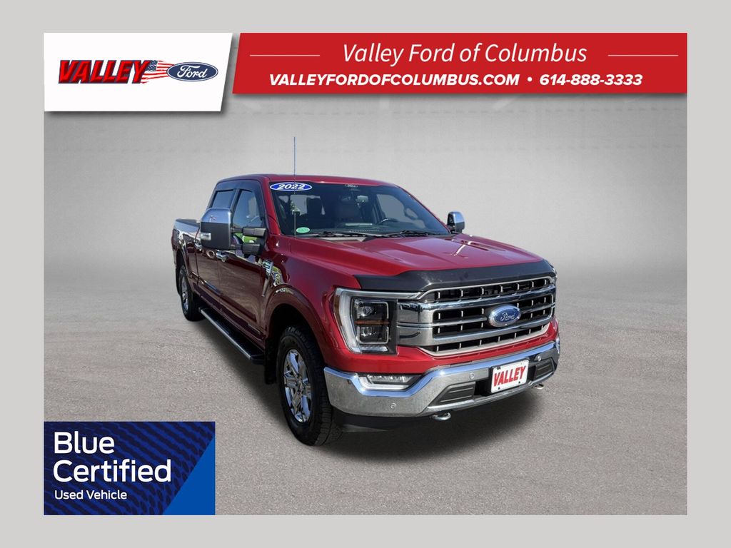 Red 2022 Ford F-150 Pickup Truck Four-Wheel Drive Automatic