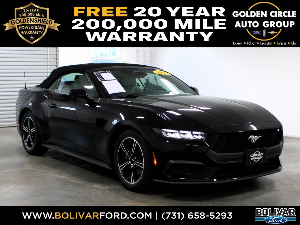 Shadow Black 2024 Ford Mustang Convertible Rear-Wheel Drive Automatic
