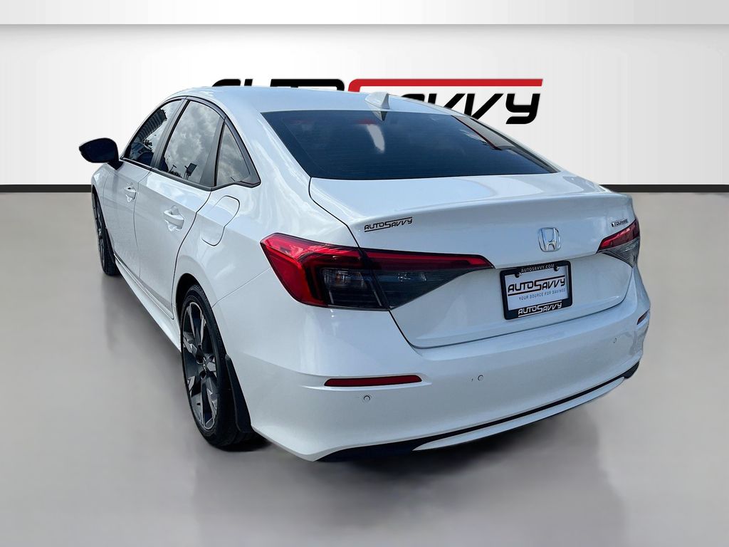 2025 Honda Civic Hybrid Sport Touring White at AutoSavvy Houston Northwest